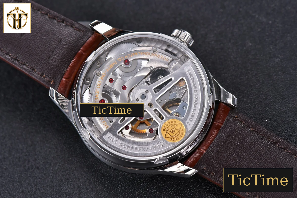 Portuguese PR IW500106 42mm ZF Gray Dial Brown Leather Strap A51011 — foto 14