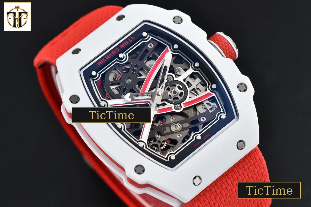 RM67-02 ZF White TPT Charles Leclerc Dial Red Nylon strap CRMA7 — foto 13