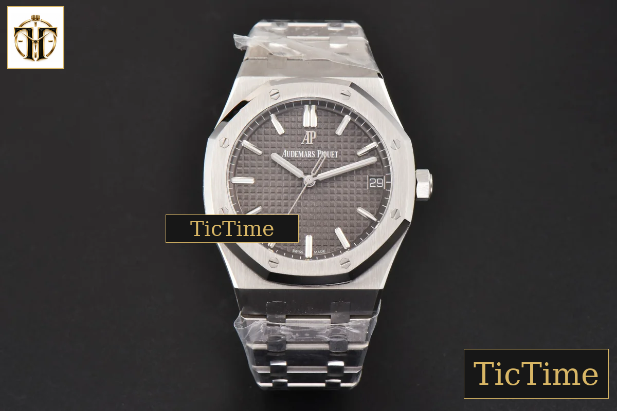 Royal Oak 15500 41mm ZF Gray Textured Dial SS Bracelet (V2 free sprung ) A4302 — foto 3