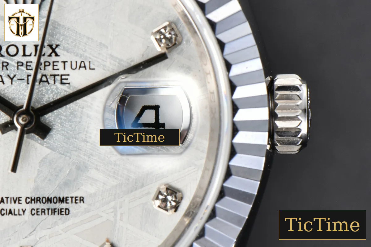 DayDate 36mm GMF SS Meteorite Dial Diamond Marker SS Bracelet A3235 — foto 11