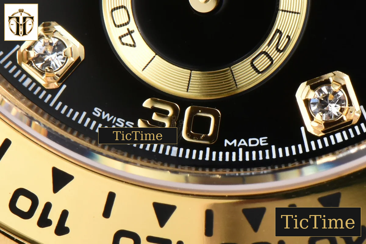 Daytona 116508 APSF YG Black Dial Diamond Marker YG Bracelet SH4130 — foto 10