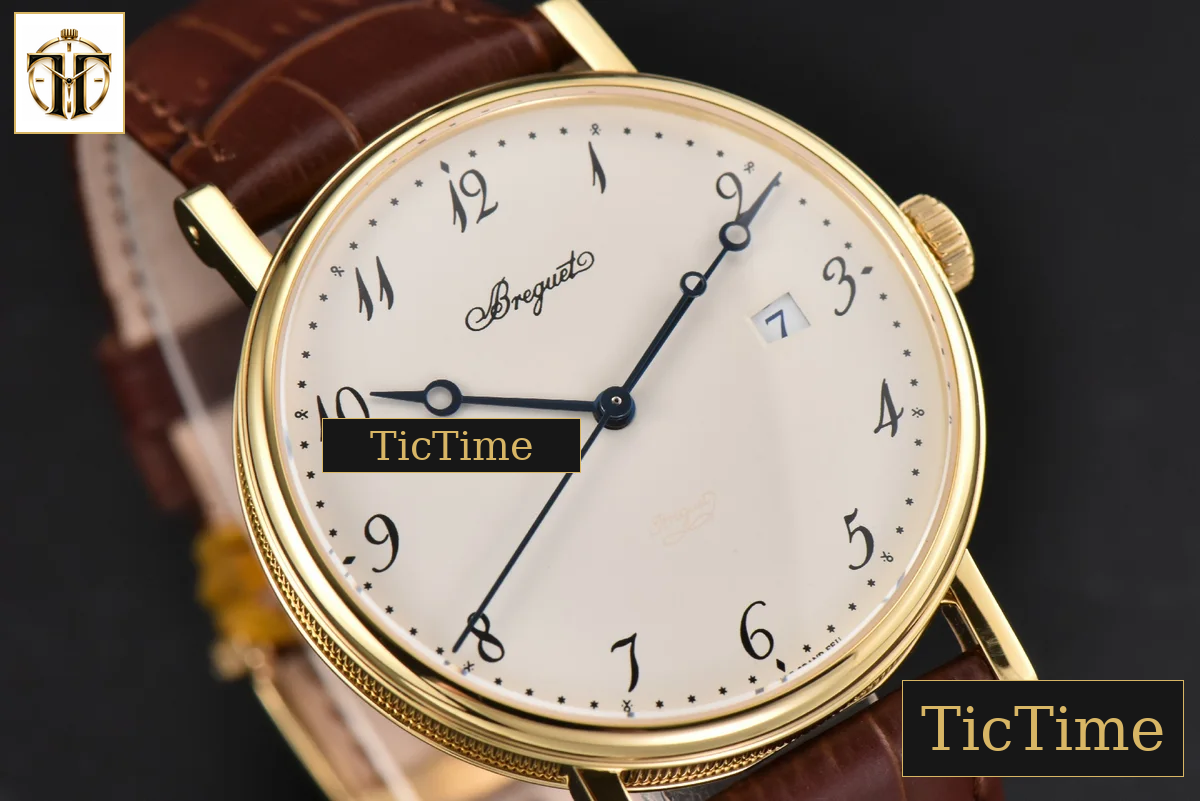 Classique 5177 38mm LTF YG White Dial Digital Marker Brown Leather Strap MY9015 — foto 11