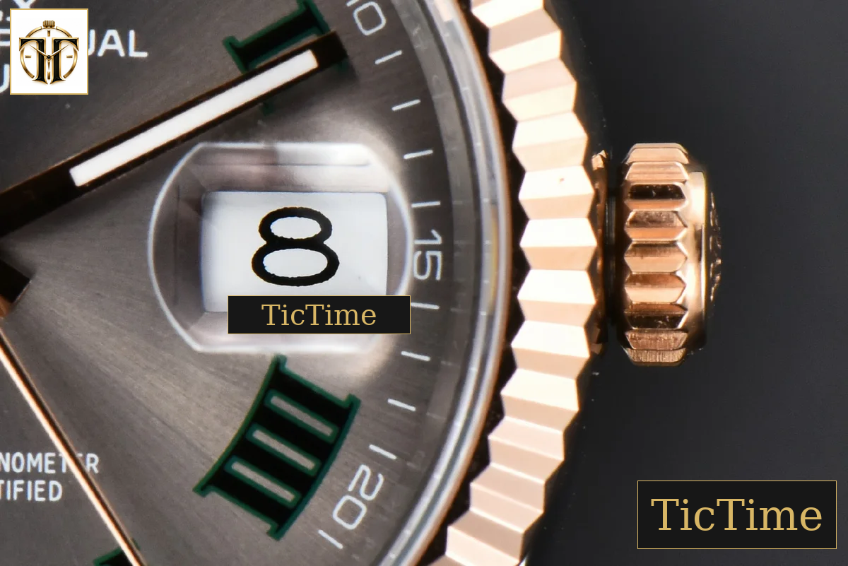 DateJust 36mm BPF RG/SS Fluted Bezel Gray Wimbledon Dial Oyster Bracelet A2824 — foto 11