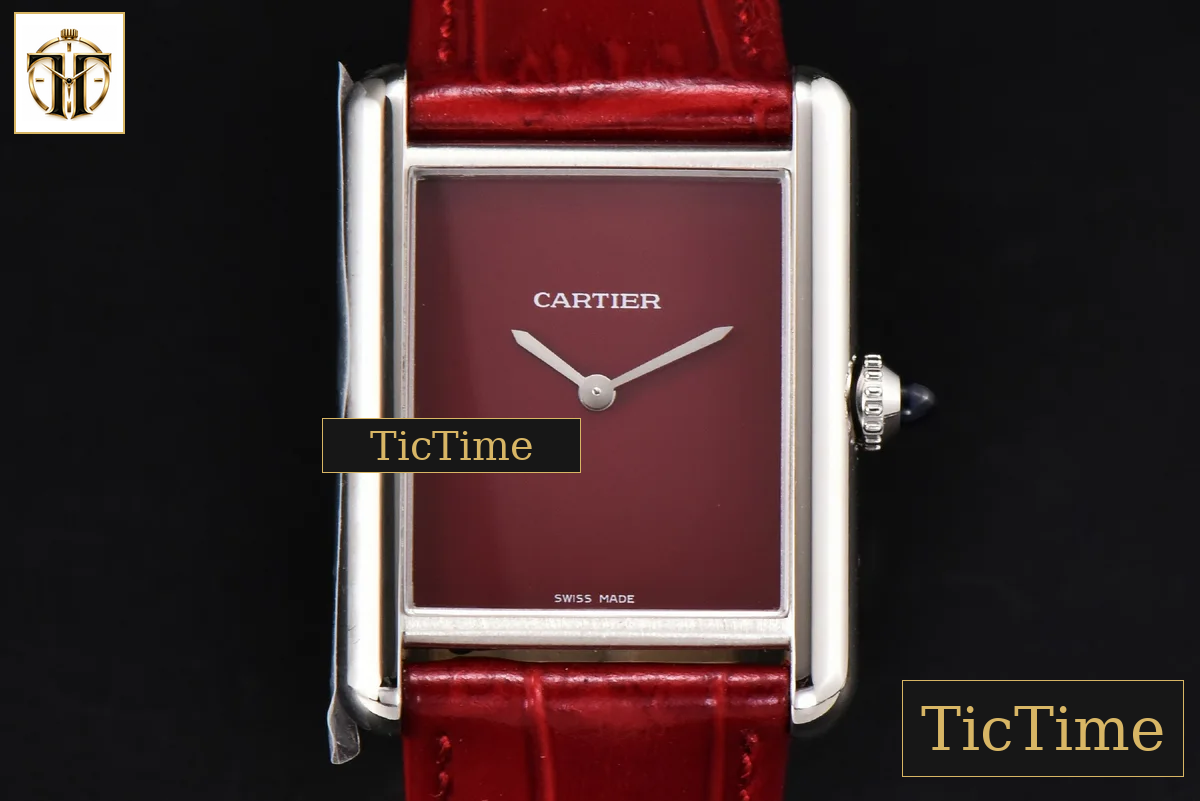Tank Must Large 33.7×25.5mm K11F Red Dial Red Leather Strap Quartz — foto 2