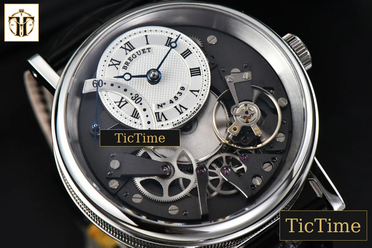 Tradition 7097BB 40mm ZF SS Gray Dial White Subdial Black Leather Strap A505 — foto 10