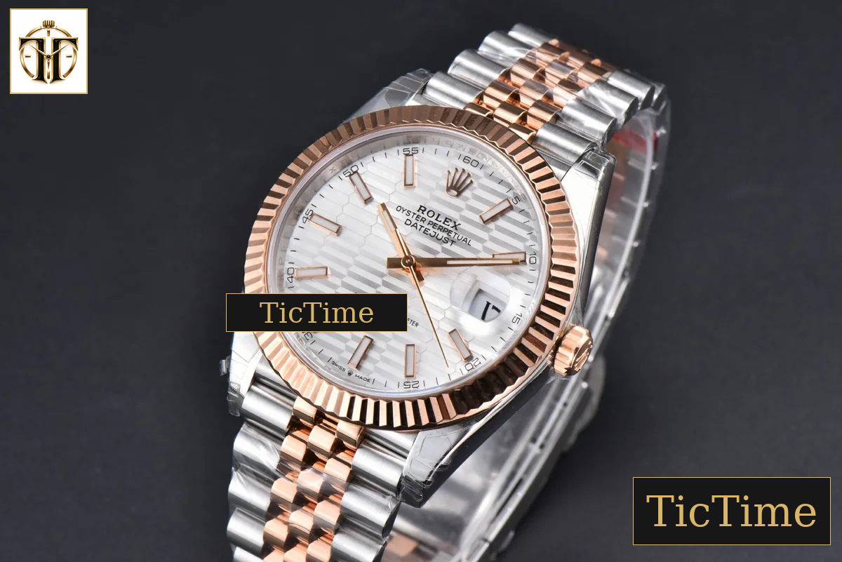 DateJust 41mm VSF RG/SS Silver Motif Dial Lume Marker Jubilee VS3235 — foto 5