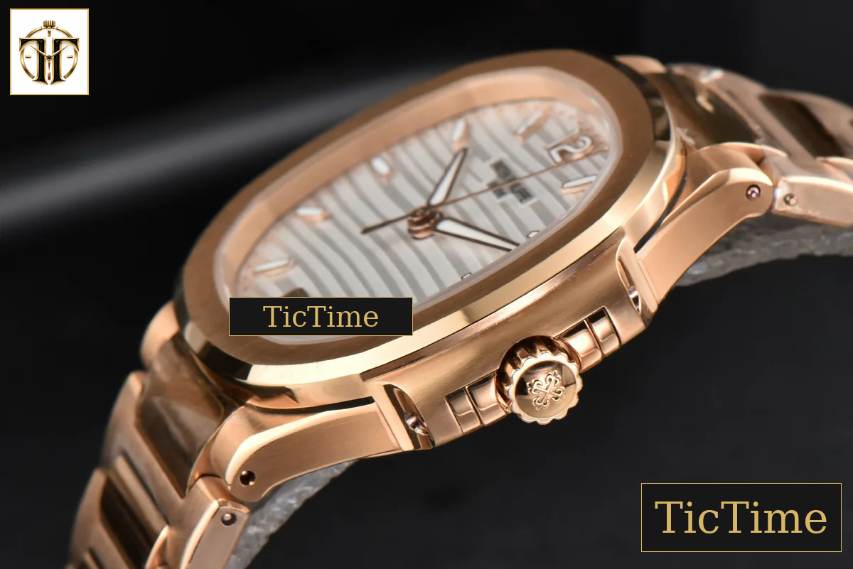 Nautilus Ladies 7118 35mm 3KF RG White Dial RG Bracelet 324CS — foto 10