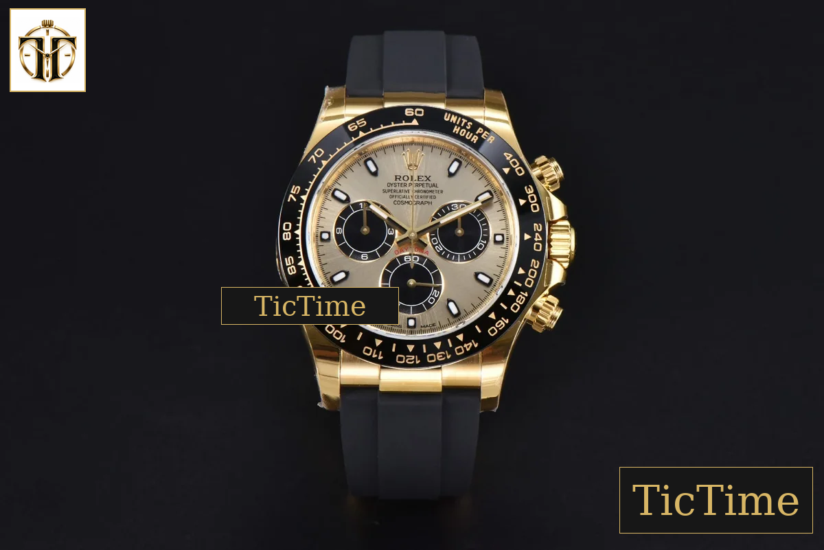 Daytona 904L 116518 40mm VSF YG YG Black Subdial Oysterflex Strap DD4130 — foto 2