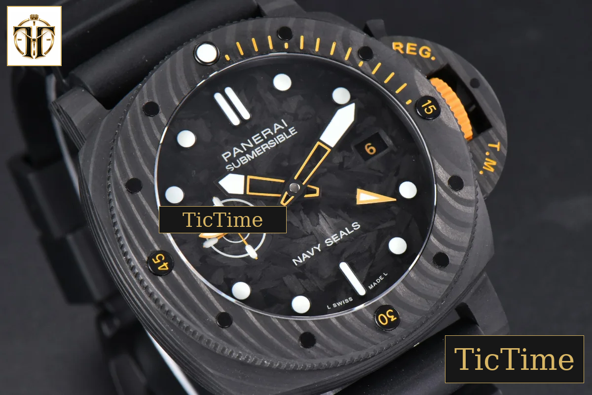Submersible GMT Carbotech PAM 1324 44mm VSF Black Dial Rubber Strap P900 — foto 13