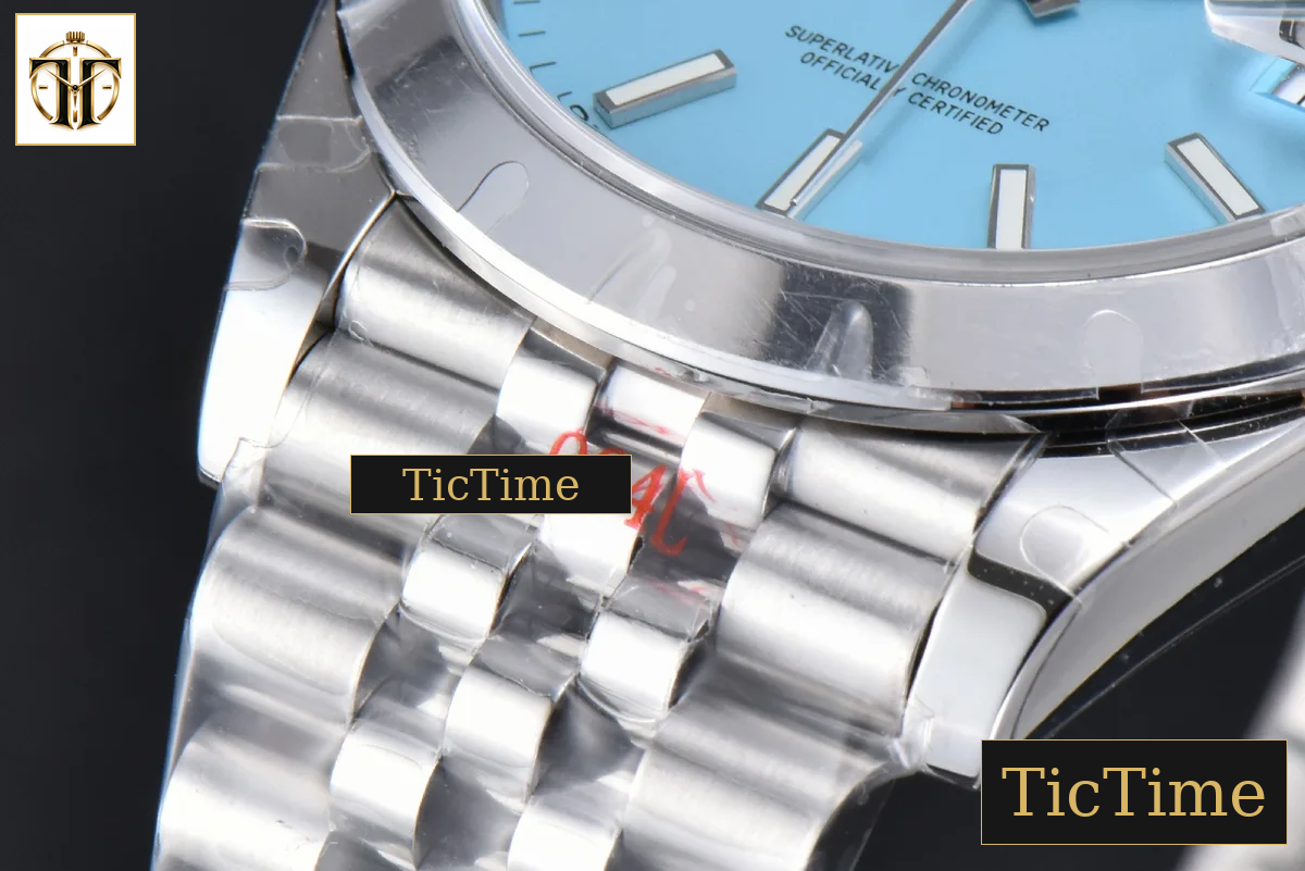 DateJust 41M Tungsten Smooth Bezel 126300 GMF Tiffany Blue Dial Jubilee Bracelet Tungsten VR3235 — foto 10