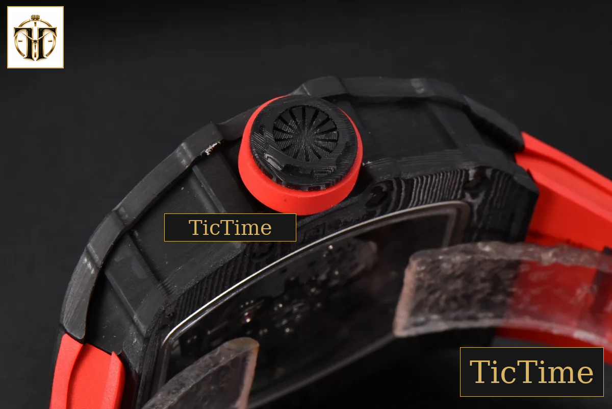 NTPT RM035-02 ZF Skeleton Dial Red Rubber Strap V5 NH05A — foto 13