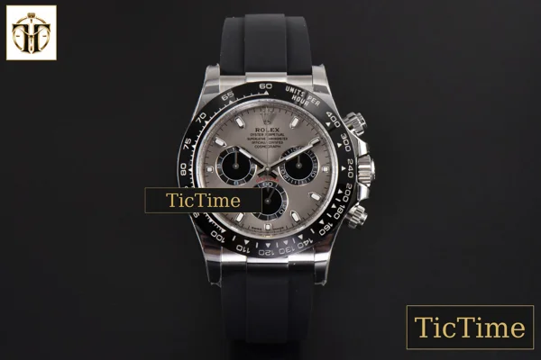 Foto frontal — Daytona 116519 40mm BTF Gray Dial Black Subdial Oysterflex Strap SA4130