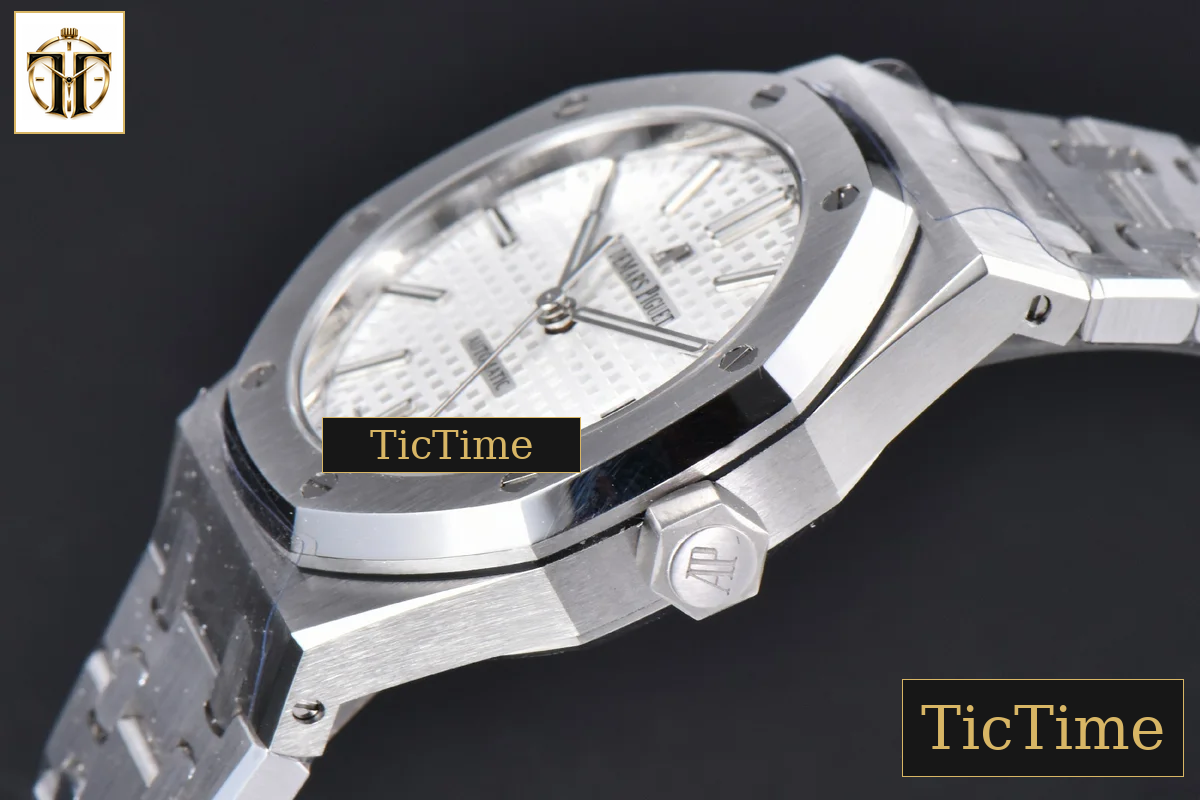 Royal Oak 15450 37mm APSF SS White Textured Dial SS Bracelet A3120 — foto 11
