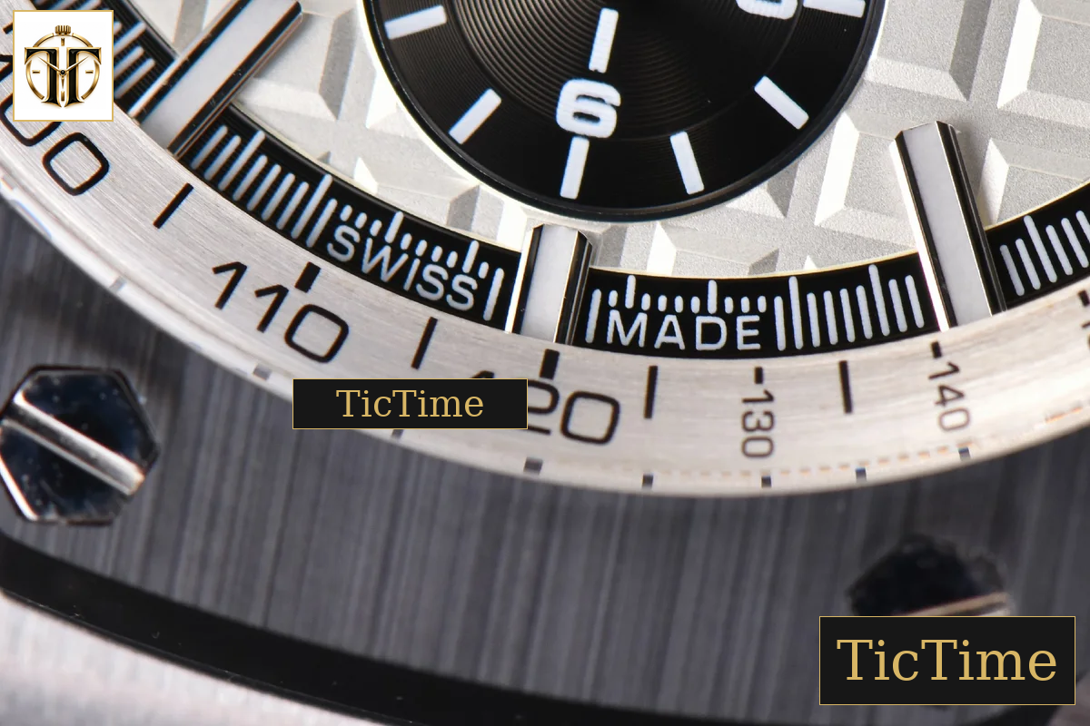 Royal Oak Offshore 44mm JF Black Ceramic Panda Dial Rubber Strap V2 A3126 — foto 8