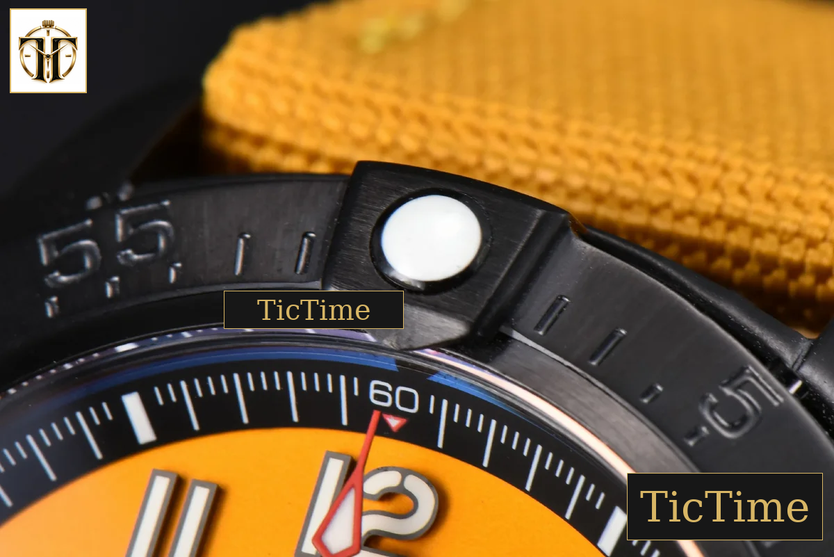 Avenger Chronograph 44mm BLSF Black PVD Orange/Black Dial Orange Nylon Strap A7750 — foto 11