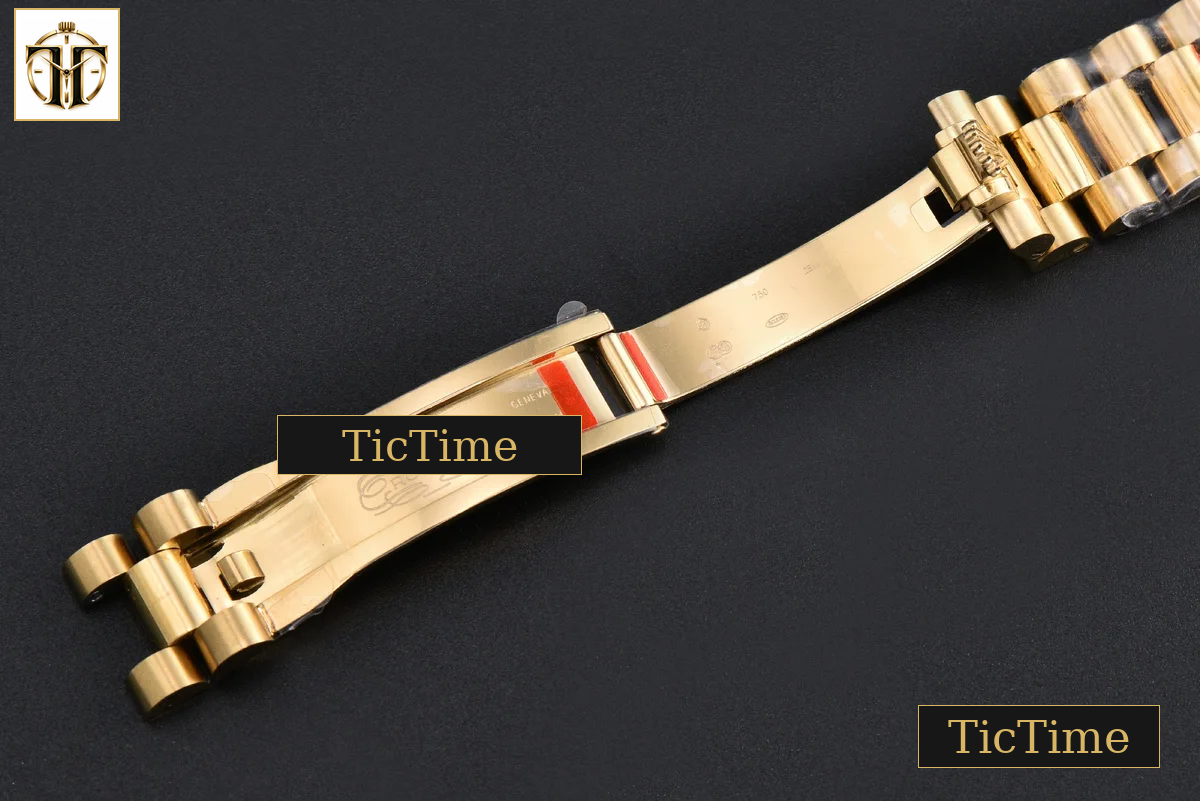 DateJust 31mm GMF YG Fluted Bezel Red Dial Diamond Marker President Bracelet A2824 — foto 34