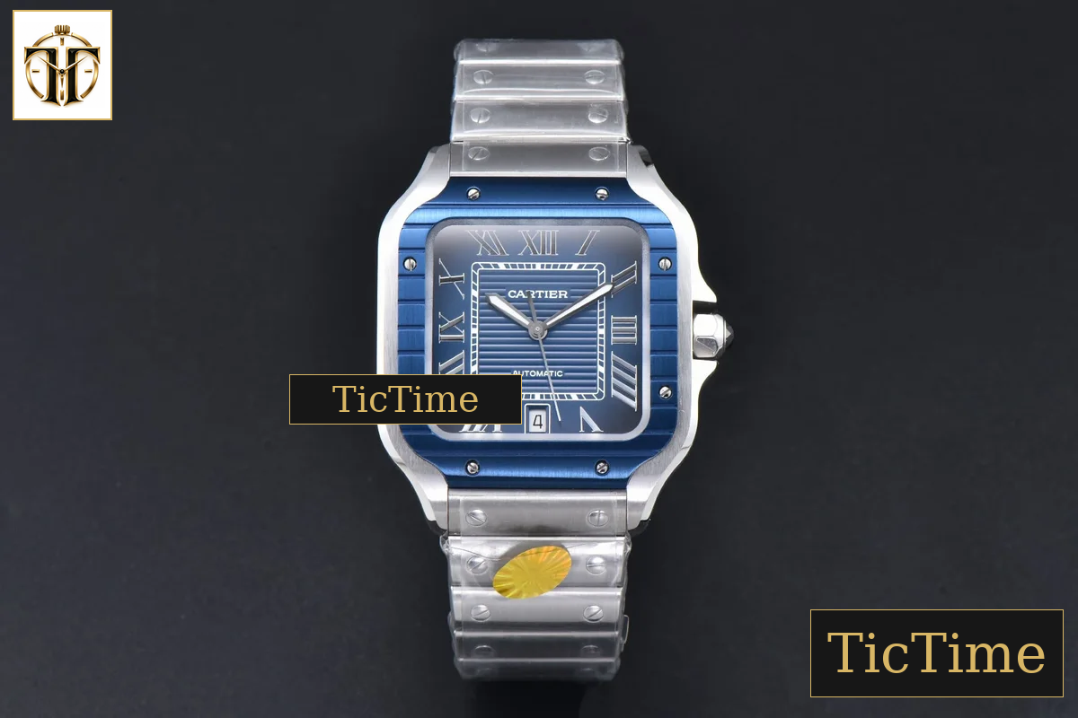 Santos de Cartier XL 40mm AF SS Blue Dial Blue Bezel SS Bracelet Miyota 9015 — foto 2