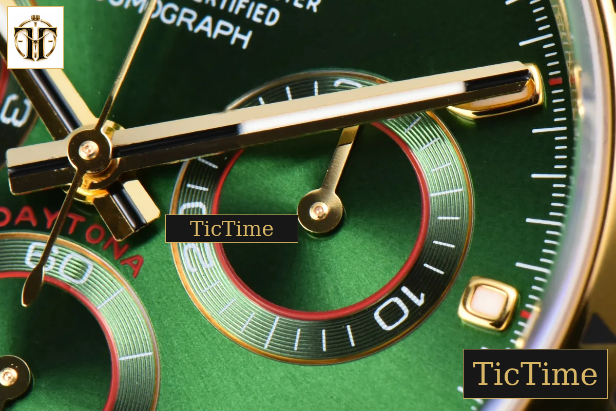 Daytona 116508 APSF YG Green Dial Lume Marker YG Bracelet SH4130 — foto 8