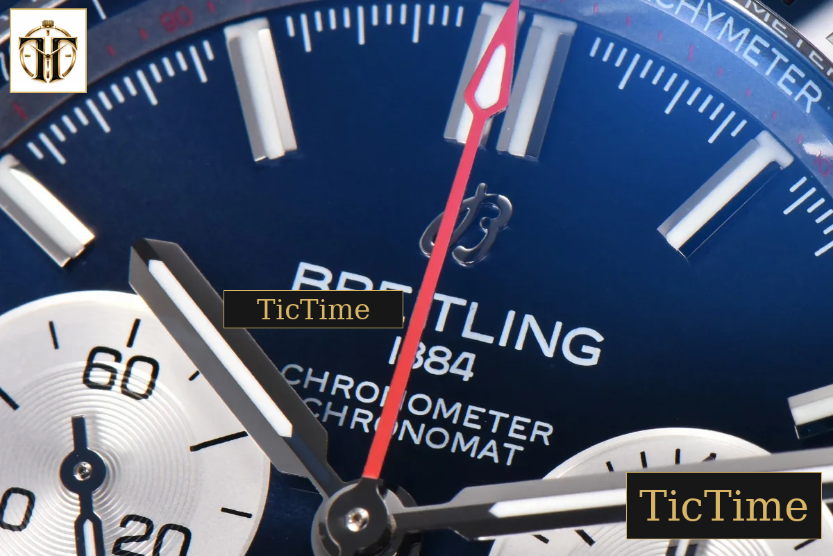 Chronomat B01 44mm BLSF Blue Bezel Blue Dial White Subdial White Rubber Strap 7750 — foto 5