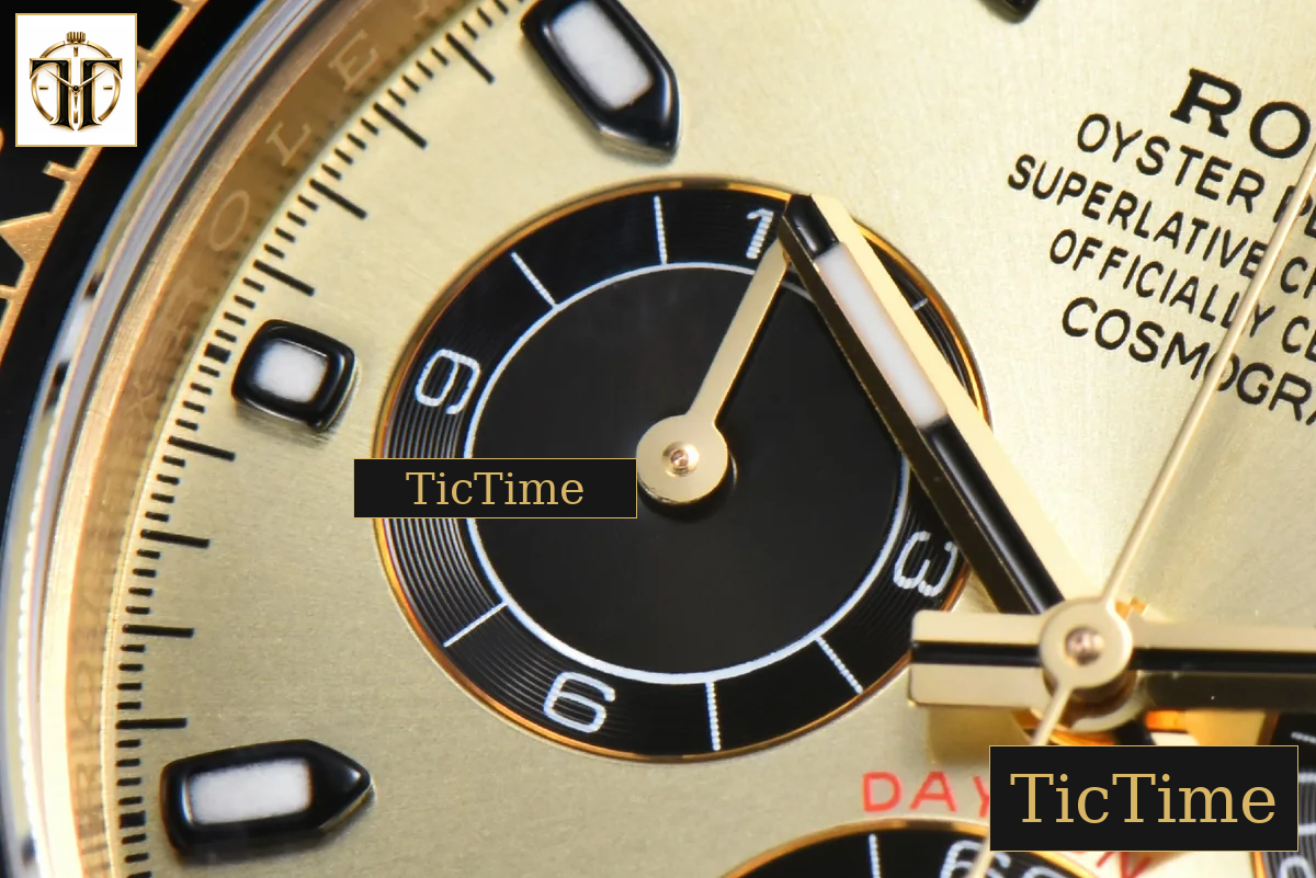 Daytona 116518 40mm APSF YG YG/Black Dial Ceramic Bezel Lume Marker Oysterflex Strap Tungsten Version SH4130 — foto 7