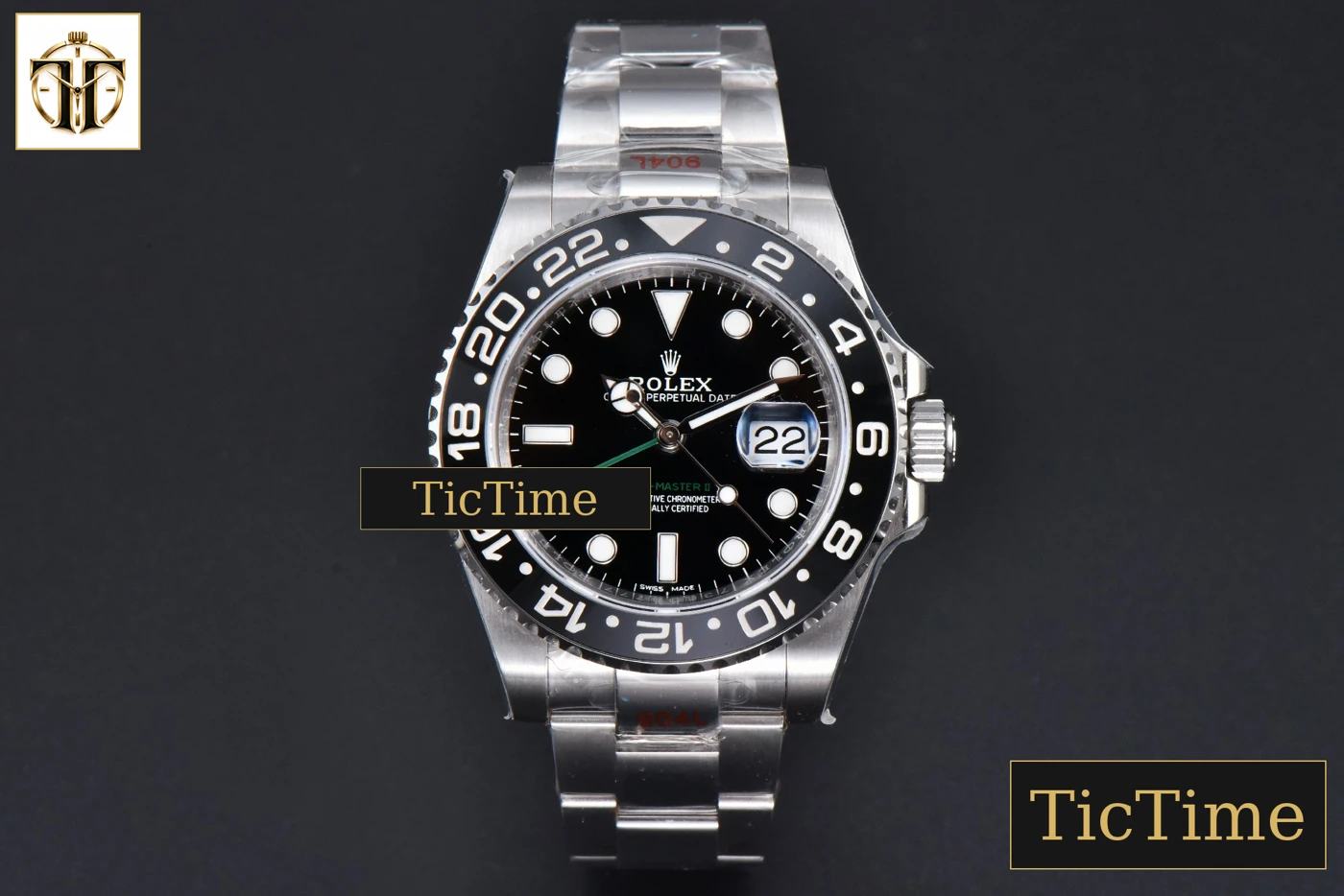 Vista frontal — GMT Master II LN 904L Oyster Bracelet CHS 116710 40mm King Factory VR3186