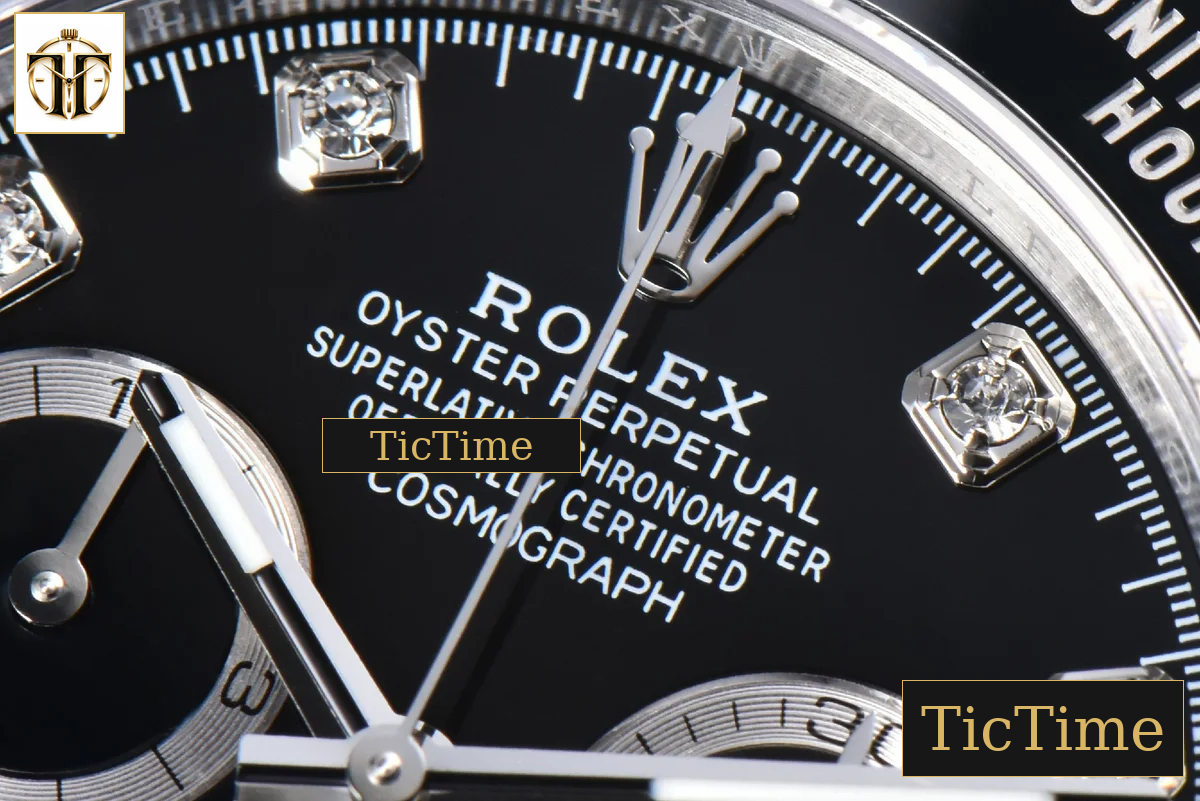 Daytona 116519 40mm APSF SS Black Dial Ceramic Bezel Diamond Marker Oysterflex Strap Tungsten Version SH4130 — foto 6
