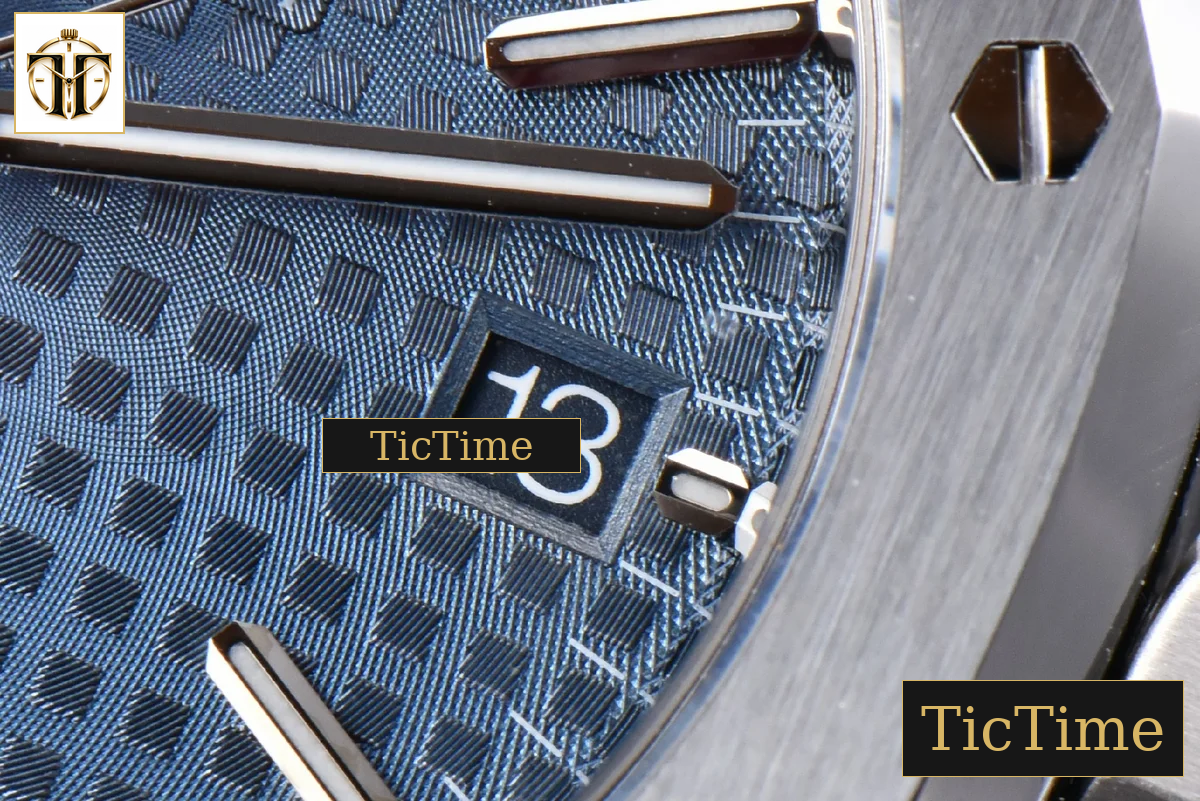 Royal Oak 15450 37mm APSF Blue Textured Dial SS Bracelet A3120 — foto 6