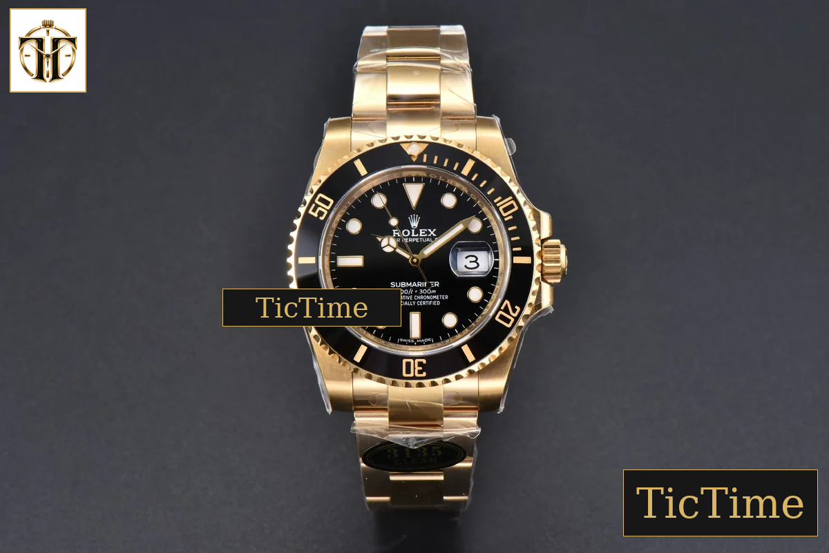 Submariner LN 116618 40mm Clean Factory YG Black DIal YG Bracelet VR3135 — foto 3