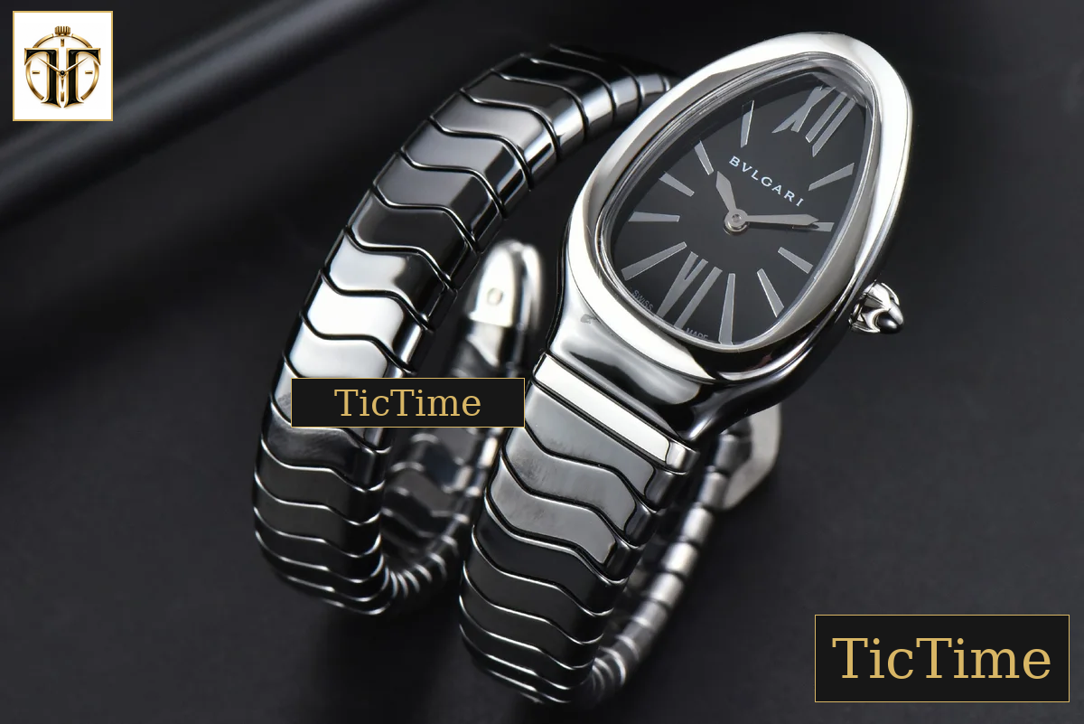 Serpenti Spiga 35mm BVF SS Black Ceramic Black Dial Quartz — foto 3