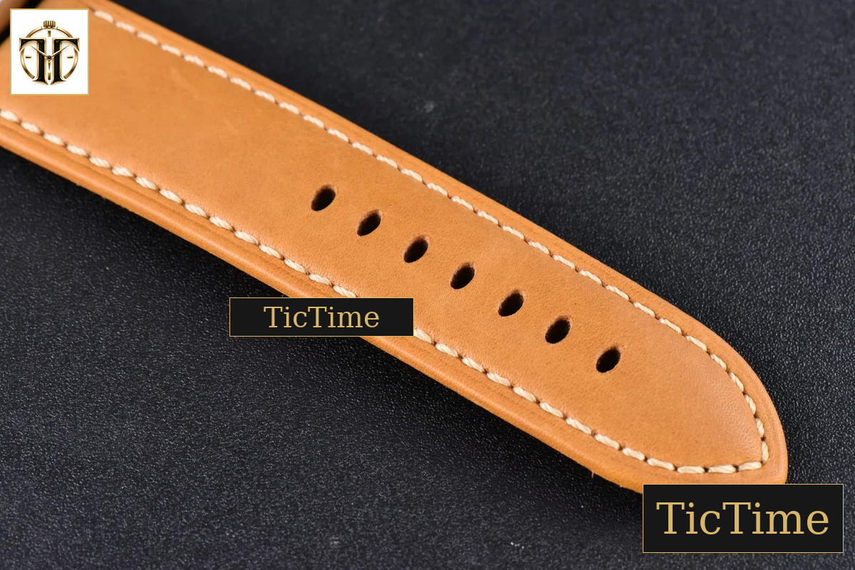 E Luminor 1950 PAM127 47mm XF Black Dial Brown Leather Strap A6497 — foto 23