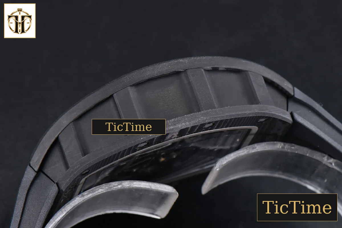 NTPT RM055 42.7mm APSF Gold Skeleton Dial Black Bezel Black Crown Black Rubber Strap RMUL2 — foto 16