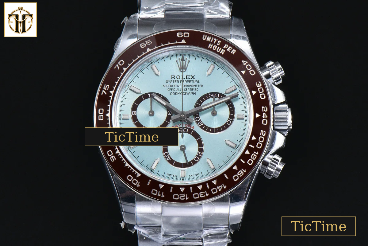 Daytona UFO 904L 126506 40mm UF Ice Blue Stick Dial Lume Markers SS Braclet (Free Sprung) UF4131 — foto 5