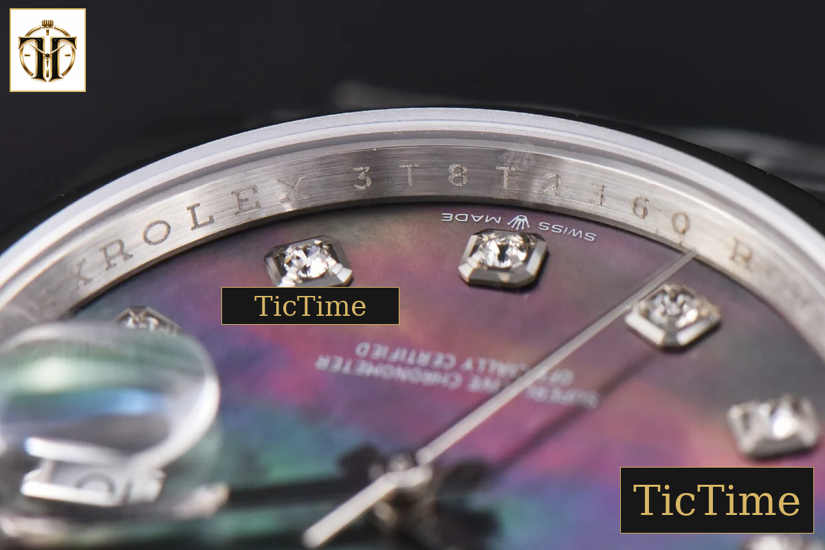 DateJust 36mm GMF SS Smooth Bezel Gray MOP Dial Diamond Marker Jubilee Bracelet VR3235 — foto 12