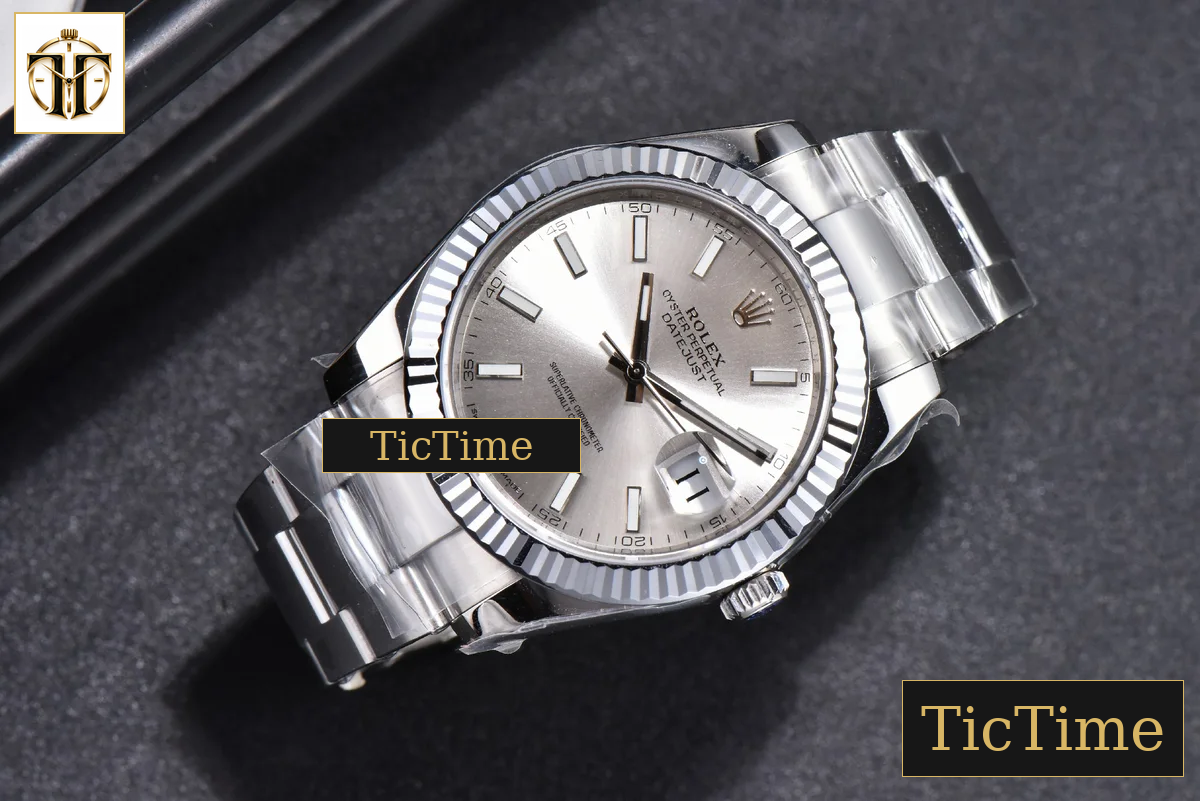 DateJust Fluted Bezel 126334 41mm VSF Silver Dial Oyster Bracelet VS3235 — foto 4