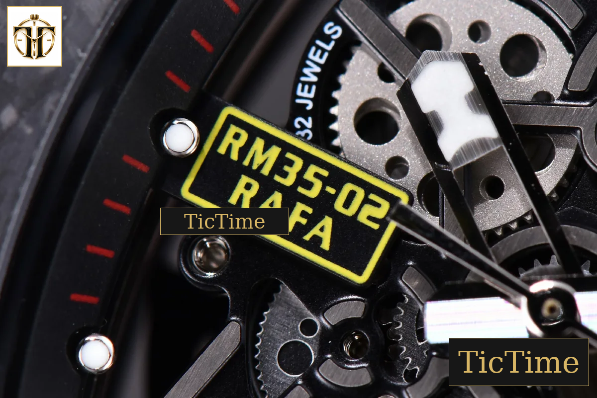 RM035-02 KVF Skeleton Dial Red Red Rubber Strap V3 Miyota8215 — foto 7