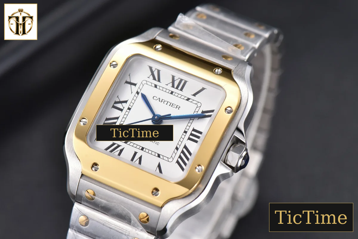 Santos de Cartier Medium 35mm BVF YG/SS White Dial YG/SS Bracelet Miyota 9039 — foto 4