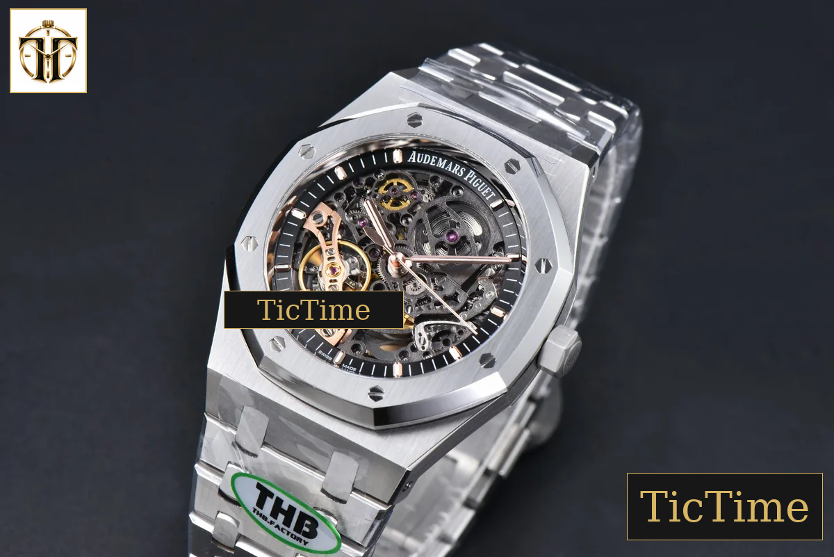 Royal Oak 15407 41mm THBF White SS Skeleton Dial White SS Bracelet SA3132 — foto 4