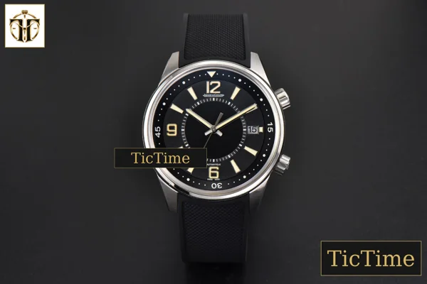 Foto frontal — Polaris Geographic 42mm JQKF Black Dial Black Rubber Strap A2824
