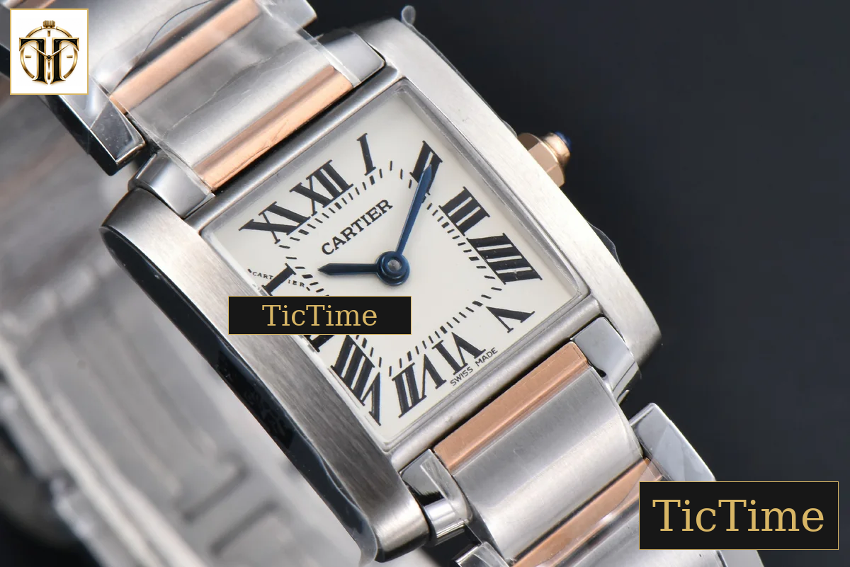Tank Francaise Small 25.7mmx21.2mm 8848F RG/SS Bracelet Quartz — foto 11