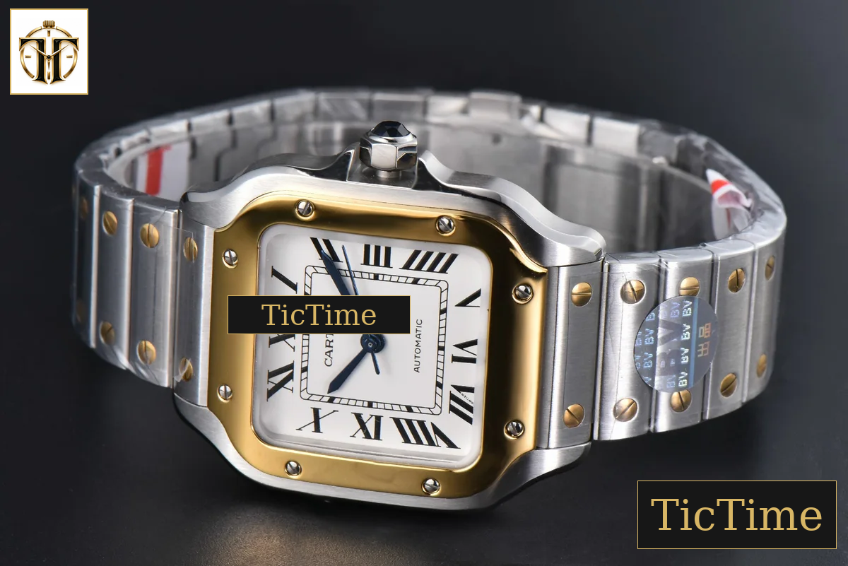 Santos de Cartier Medium 35mm BVF YG/SS White Dial YG/SS Bracelet Miyota 9039 — foto 14