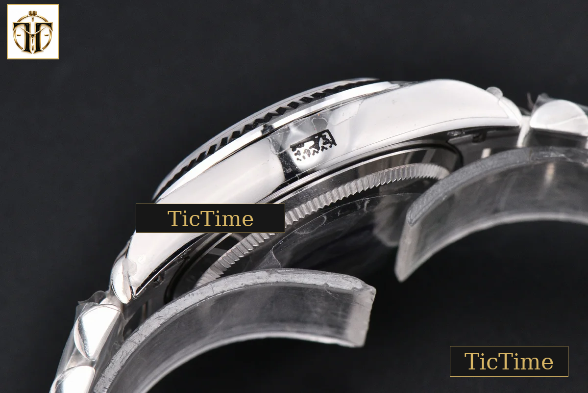 DateJust 904L Fluted Bezel 31mm GMF Red Dial Diamond Marker SS President Bracelet A2824 — foto 18
