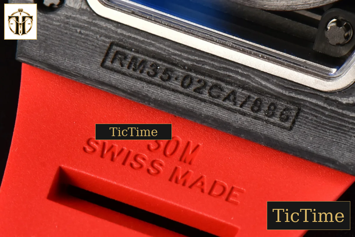 NTPT RM035-02 ZF Skeleton Dial Red Rubber Strap V5 NH05A — foto 18