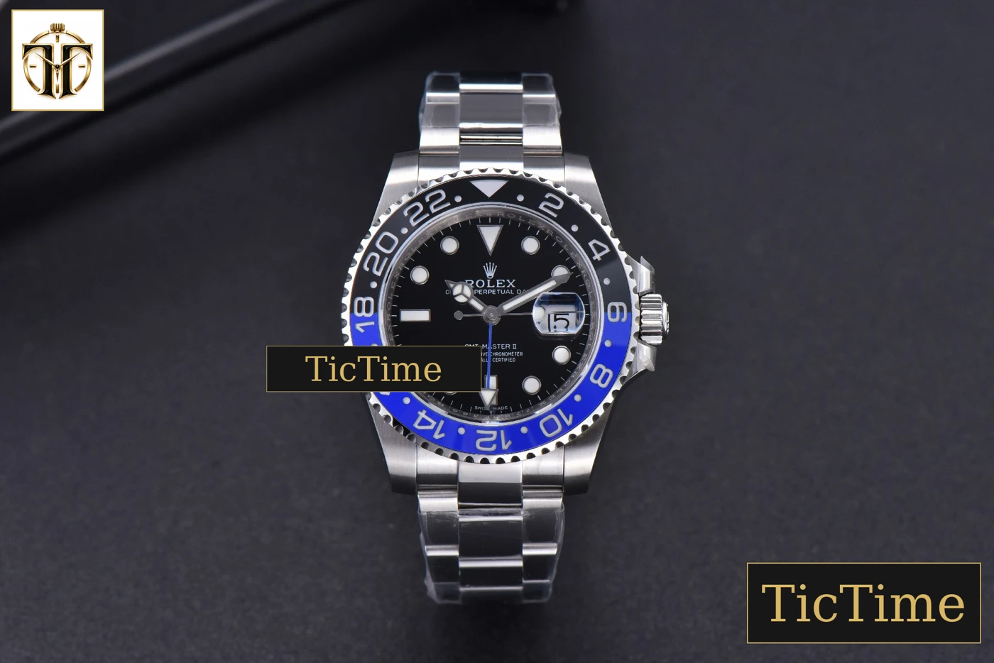 Vista frontal — GMT Master BLNR 126710 V9F Black DIial Oyster Bracelet A3285