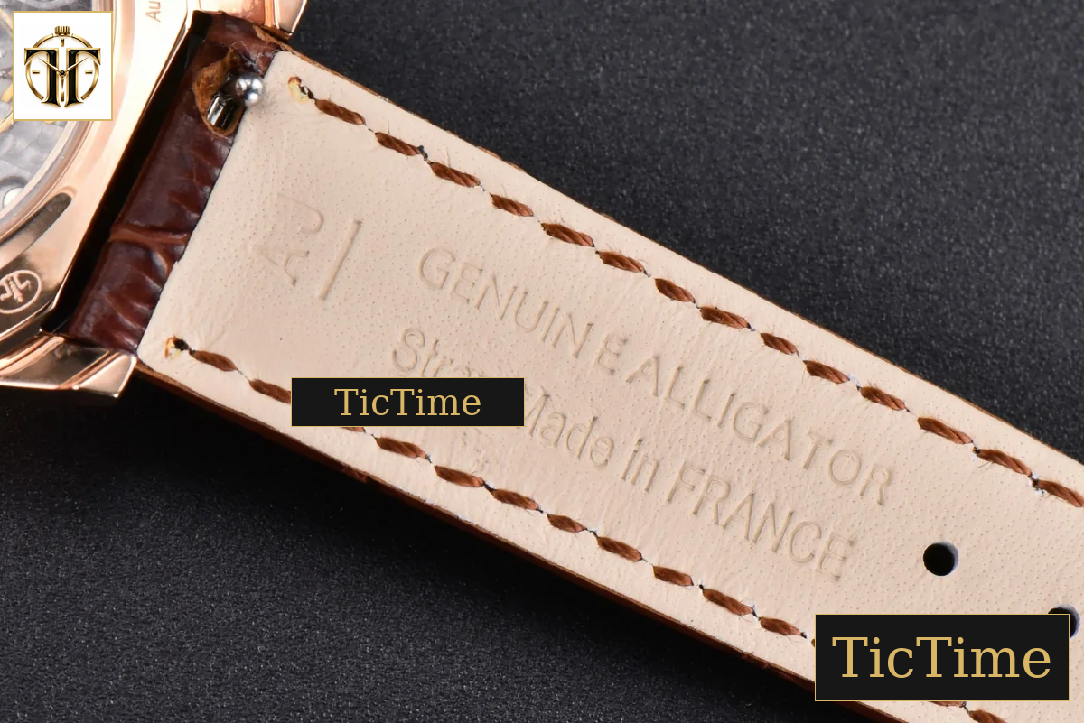 Rendez-Vous Night & Day 34mm APSF RG Diamond White Textured Dial Brown Leather Strap A898 — foto 24