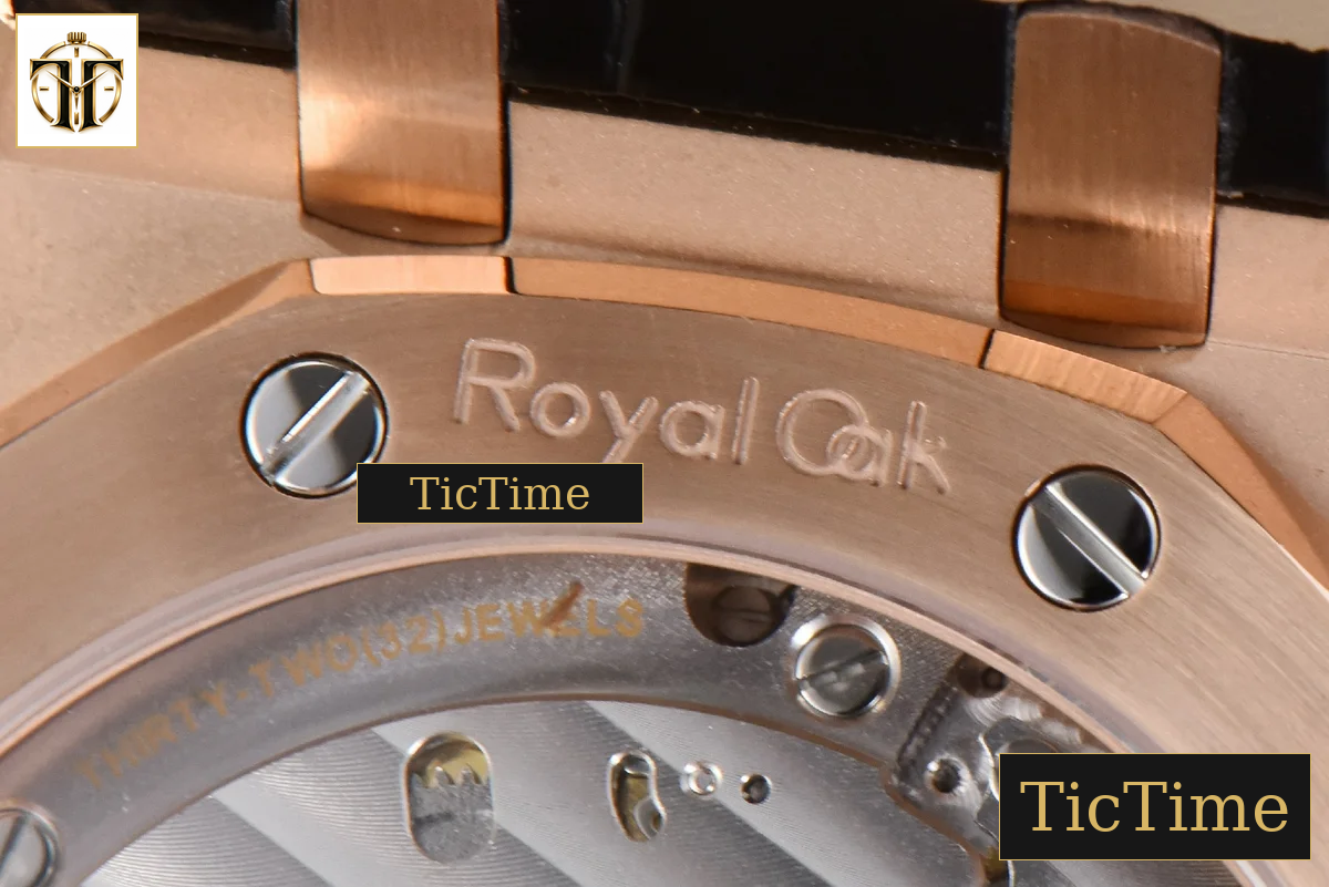 Royal Oak 15500 41mm APSF RG Black Textured Dial Black Leather Strap SA4302 — foto 25
