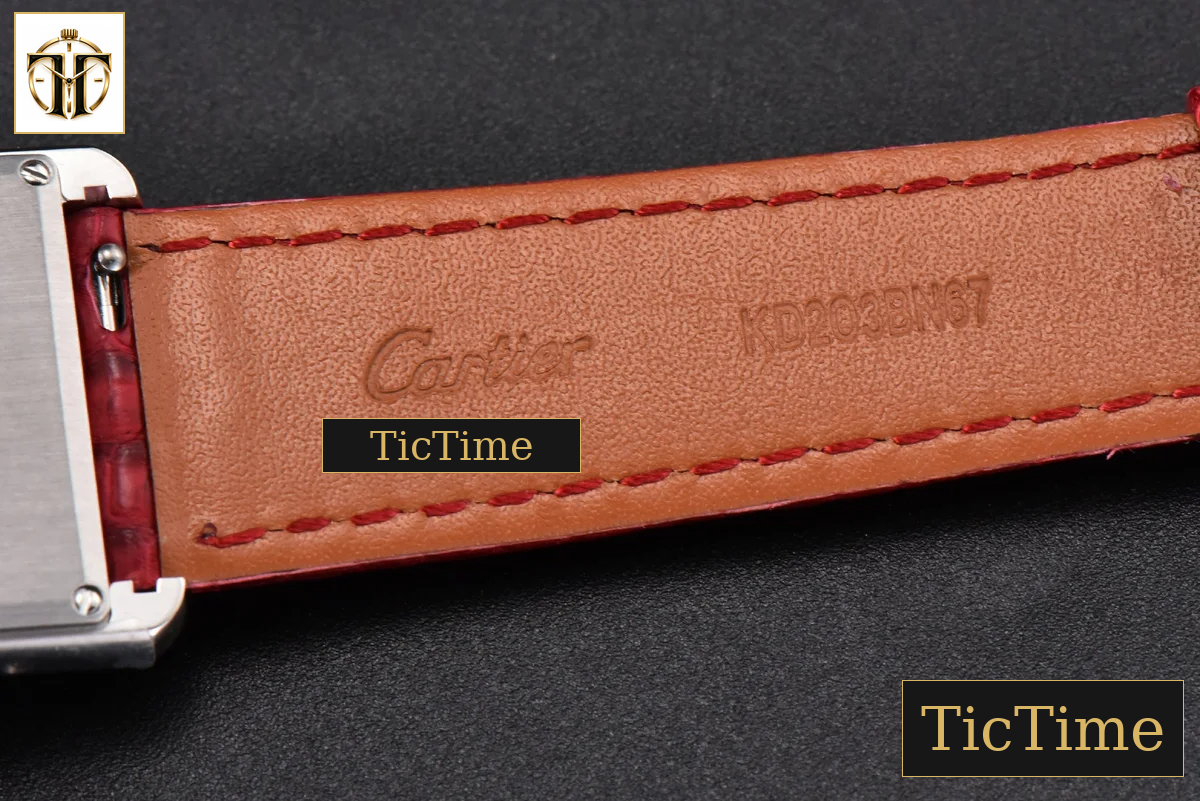 Tank Must Large 33.7×25.5mm K11F Red Dial Red Corc Texture Leather Strap Quartz — foto 24