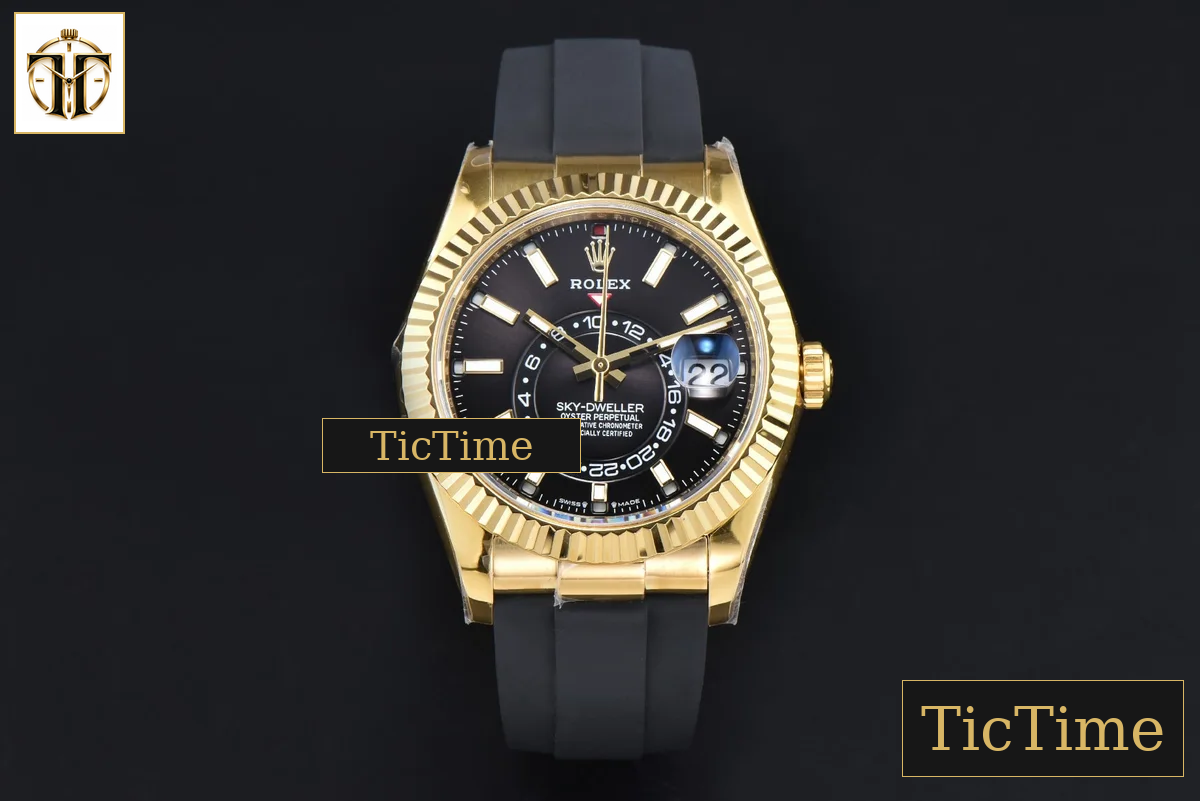Sky-Dweller 336238 42mm ZF YG Case Black Dial Rubber Oysterflex Strap (Tungsten) A23J — foto 2