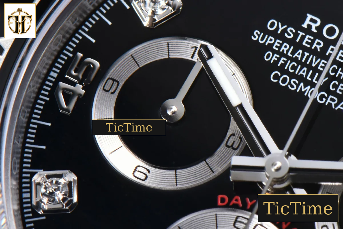 Daytona 116519 40mm APSF SS Black Dial Ceramic Bezel Diamond Marker Oysterflex Strap Tungsten Version SH4130 — foto 7