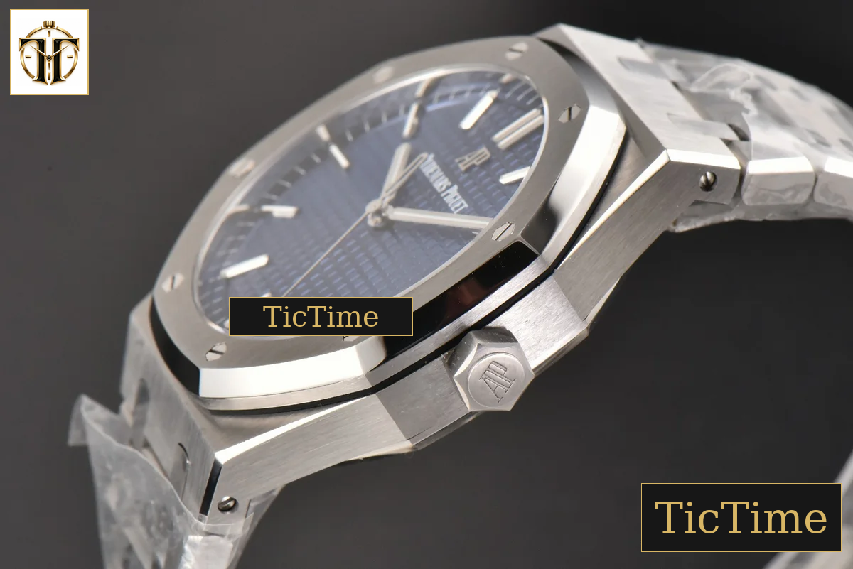 Royal Oak 15500 41mm ZF Blue Textured Dial SS Bracelet (V2 free sprung ) A4302 — foto 10