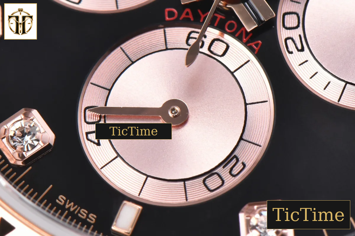 Daytona 904L 126515 40mm BPF RG Black Dial RG Subdial Diamond Marker RG Bracelet SH4131 — foto 8